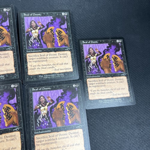 Seal of Doom Nemesis MTG Magic the Gathering Black Playset English 5 - Picture 4 of 5