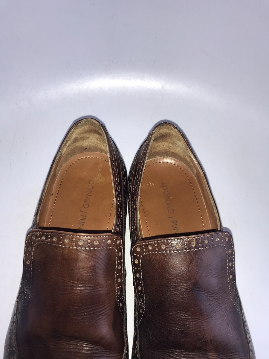 Donald J Pliner Zaza Brown Leather Slip on Wingtip Loafers Sz 11 Donald J. Pliner Brown Loafers for Men | Mercari main image 4
