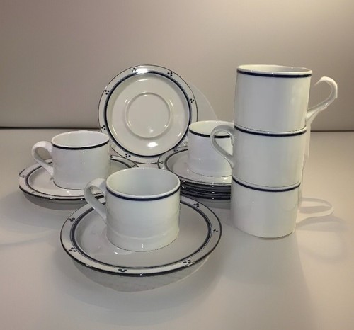 Dansk Bistro Fredriksborg 6 tazas 6 platillos porcelana Soneware 8 onzas Japón - Imagen 2 de 7
