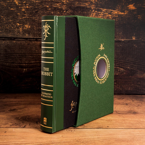 The Hobbit Illustrated by Author by J.R.R. Tolkien Deluxe Edition Hardcover Book - Picture 6 of 12