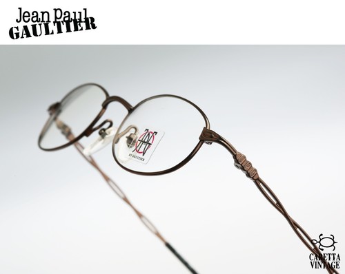 Jean Paul Gaultier 57-0005, Vintage 90s small rectangle glasses frames NOS - Picture 8 of 10
