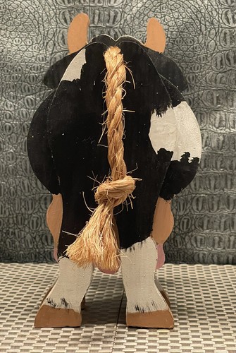 COUNTRY KITCHEN HOLSTEIN COW STANDING WOODEN DECOR - Picture 2 of 12