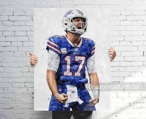Josh Allen Buffalo Bills Poster, Canvas, Football print, Sports wall art - Picture 4 of 5