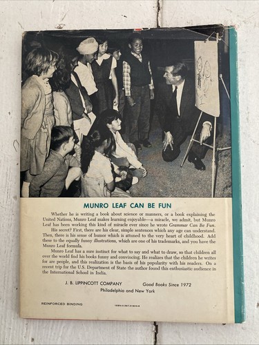 Manners Can Be Fun Munro Leaf ~ 1958 Rev Ed HC DJ ~ Nice! - Picture 8 of 9