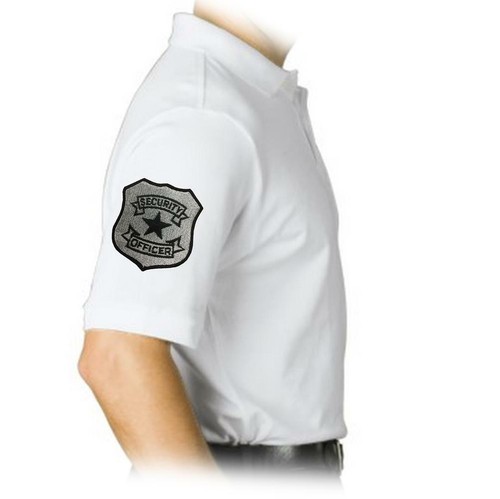 NEW MEN'S EMBROIDERY PATCH SECURITY GUARD UNIFORM ROYAL BLUE POLO SHIRT ALL SIZE - Picture 3 of 3