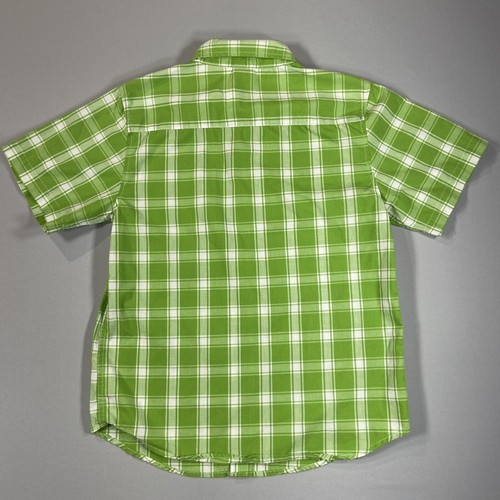 Wrangler Button Up Shirt Boys Green Plaid Casual Short Sleeve Pocket Sz XXL (18) - Picture 5 of 6