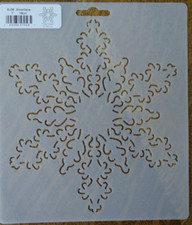 Stencil Quilting Snowflake BJ56 7" 18cm crafts QC Holiday Christmas template sew
