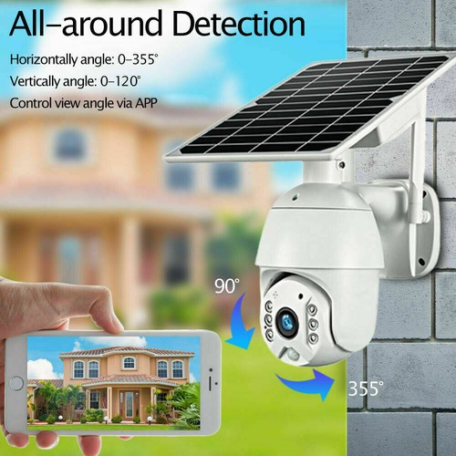 4G Wifi Solar Power PTZ IP Security Camera 1080P CCTV HD Waterproof Outdoor Cam - Picture 1 of 18