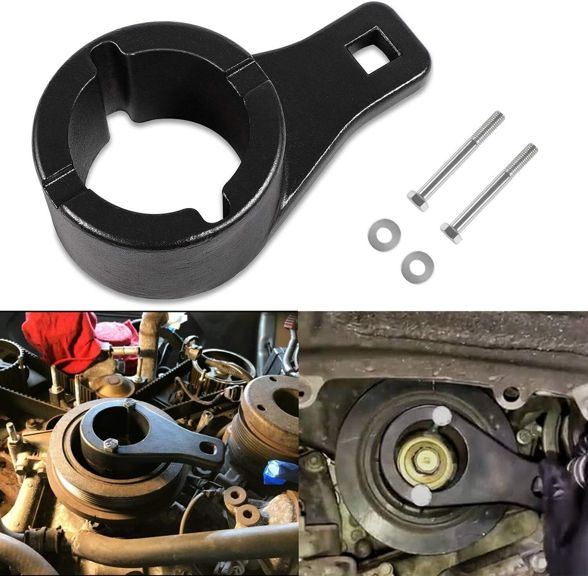 Crankshaft Damper Pulley Holding Holder Harmonic Tool Fits Crankshaft Damper Pulley Holding Holder Harmonic Tool Fits