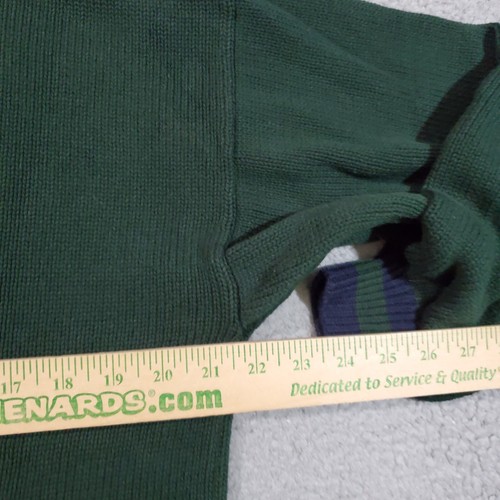 Vintage Bugle Boy Pullover Herren Medium Grün Blau Golf Varsity Tennis 90er V-Ausschnitt - Bild 14 von 18