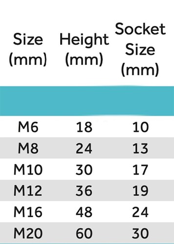 LONG NUTS HEX CONNECTOR NUTS STUD BZP DIN 6334 - M6 M8 M10 M12 M16 M20 - Picture 4 of 5