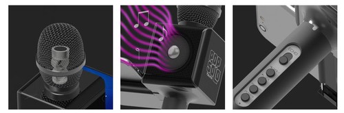Tzumi PopSolo Portable Wireless Bluetooth Karaoke Microphone Built in Speaker Bk - Picture 8 of 12