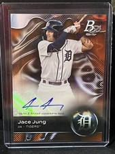 2023 Bowman Platinum Jace Jung TOP-6 Orange Auto Autograph /25