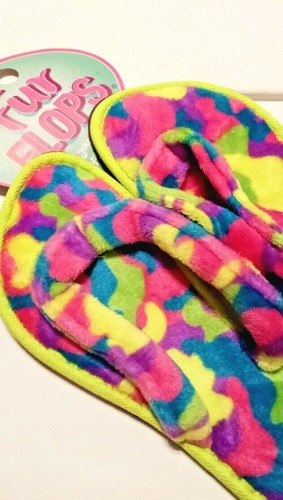 (NWT) Fur Flops Colorful House Shoes for Women (Select Size) - Picture 2 of 5