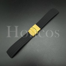 18 20 22 MM Silicone Rubber Watch Strap Band Waterproof Clasp Fits Seiko SKX BLK
