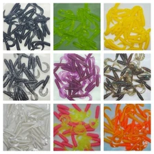 3" CURL TWISTER TAIL GRUBS 20 Per Pack Nimrod's Tackle Made in USA U Pick Color