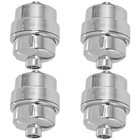 UNIVERSAL Shower Head Filter Chrome Steel Hard Water Purifier Softener x 4