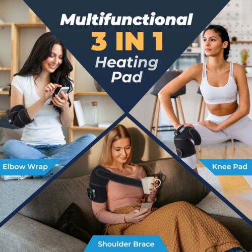 Electric Heating Knee Pad Brace Shoulder Joint Pain Relief Warm Therapy Massage - Picture 5 of 14