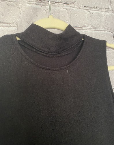 Rag & Bone Womens XS Black Sleeveless High Neck Soft Top - Picture 3 of 5