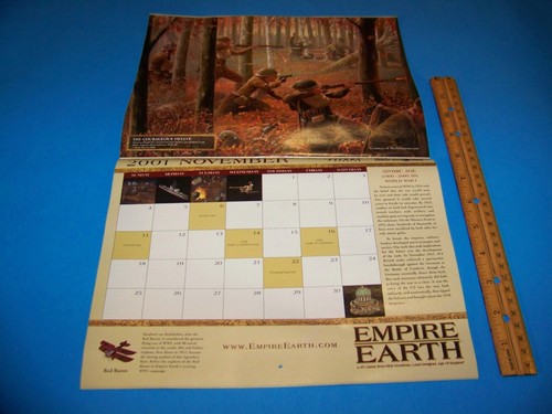 Empire Earth 2001 Historic Calendar Vintage Video Game Promotional Calendar - Picture 12 of 17