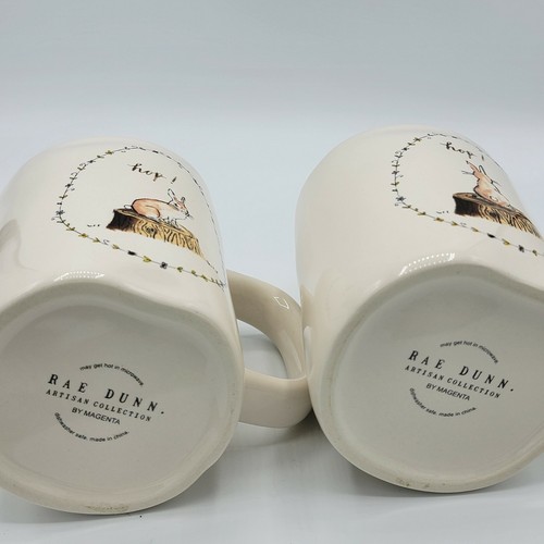 Lote de 2 tazas de té de café Rae Dunn HOP Bunny conejitos de primavera de Pascua NUEVO - Imagen 6 de 7