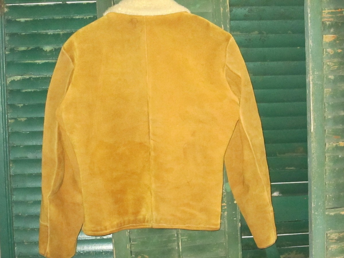 LEVI'S Vtg 50s 60s Leather Suede Big Capital E Jacket Sherpa LEVI'S Vtg 50s 60s Leather Suede Big Capital E Jacket Sherpa