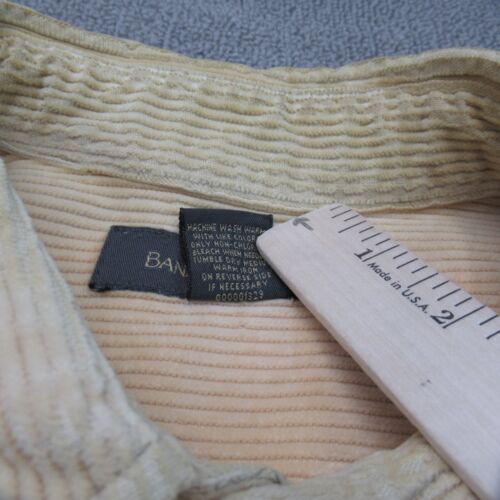VINTAGE Banana Republic Shirt Jacket Mens Large Beige Corduroy Button Up Shacket - Picture 3 of 14