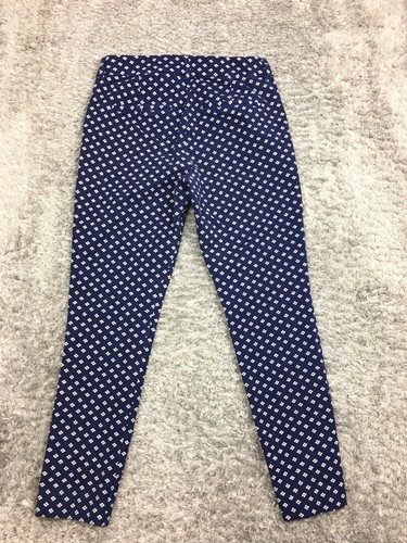 Old Navy Pixie Pants Women’s Size 2 Dark Blue Pattern Crop High Rise Slim Pocket - Picture 10 of 11
