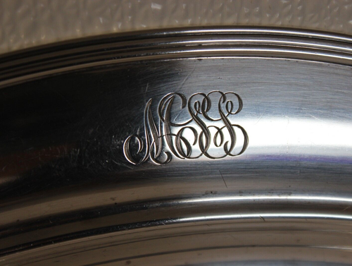 Gorham Sterling Plymouth 16" Oval Serving Platter "MSS" (1860-1900) 1020.6 G - Picture 3 of 16