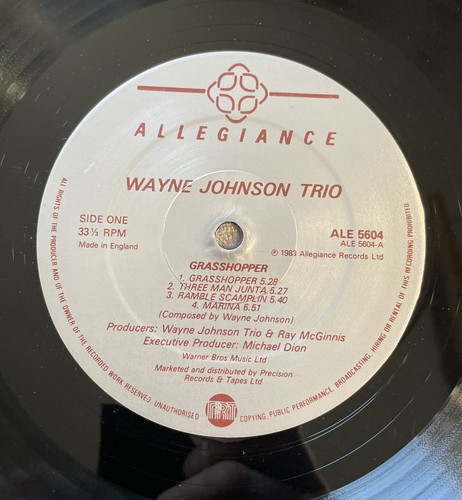 Wayne Johnson Trio Grashopper Ale 5604 Vinyl Record Lp Jazz EX / VG+ - Picture 3 of 4