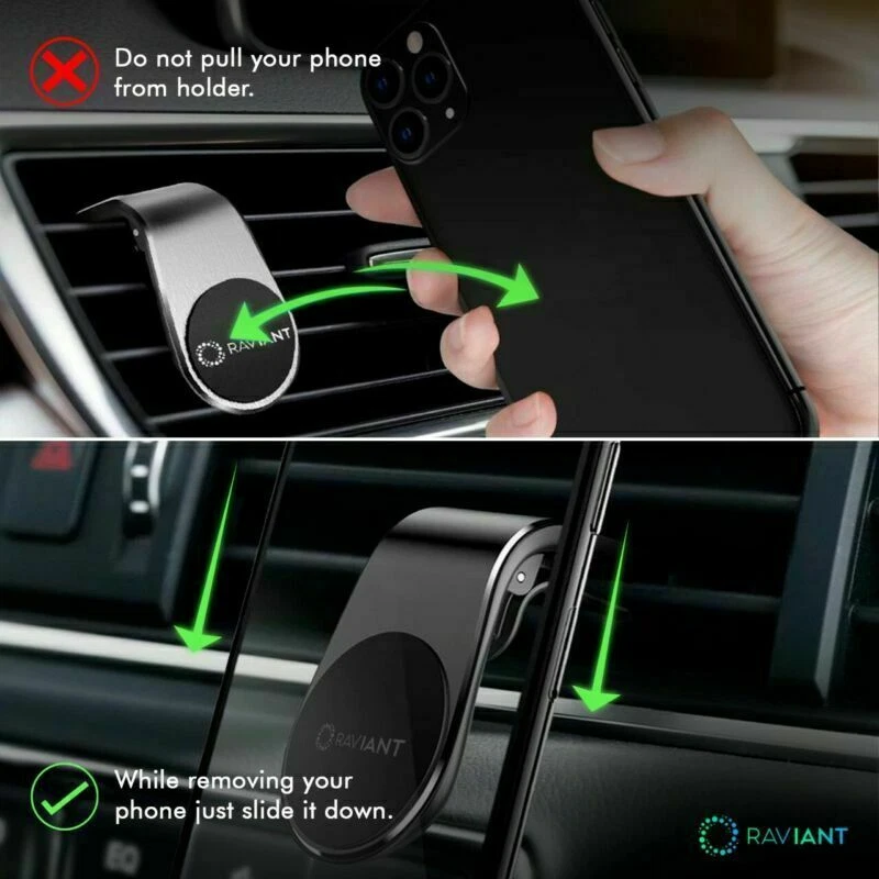 Universal Car Mobile Phone Holder Magnetic Air Vent For Phone 14 15 Samsung LG - Image 2 of 4