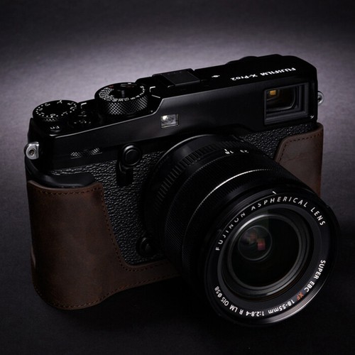 Funda de media cámara de cuero genuino hecha a mano para Fujifilm X-PRO2 - Imagen 4 de 12