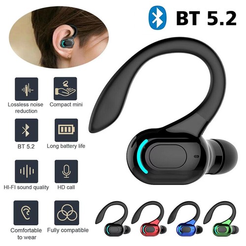 Casque Bluetooth 5.2 TWS Écouteurs sans Fil Écouteurs Casque Stéréo Crochet d'Oreille