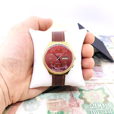 🔴 Rare Сoral watch Raketa College 2628 Wristwatch USSR ☭ Сalendar Service 🛠