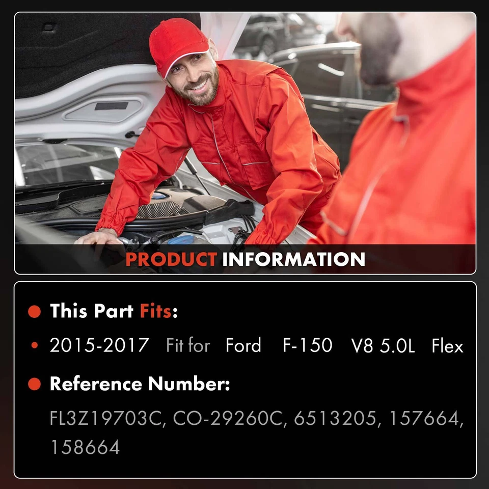 Компрессор переменного тока с 4 канавками для Ford F-150 2015 2016 2017 5,0 л Flex FL3Z19703C - Изображение 2 из 4