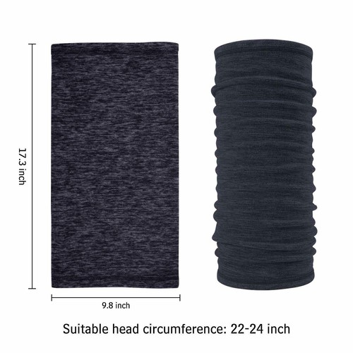 2er Pack Winter Halswärmer Gamasche Fleece Halsgamasche Gesichtsmaske kaltes Wetter Schal - Bild 4 von 12