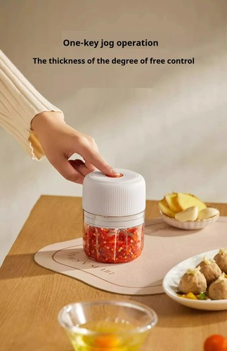 Electric Garlic Chopper Vegetable Meat Grinder Mixer Kids Food Processor Kitchen - Picture 10 of 17