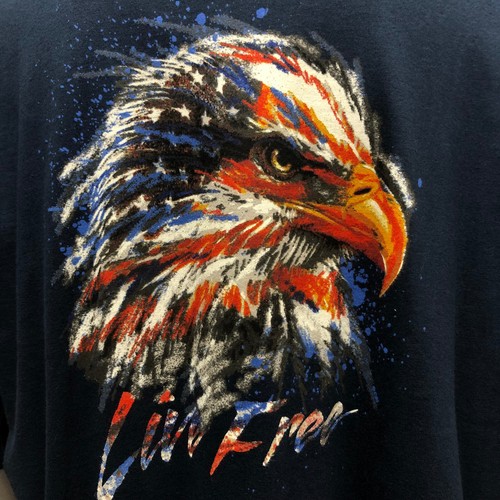 Camiseta Bandera Americana Águila Calva Live Free Para Hombre Camisas Locas Patriótica Talla 2XL - Imagen 7 de 9