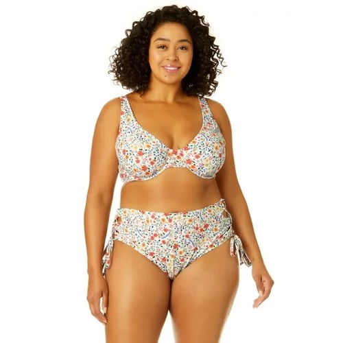 TIME AND TRU - PLUS SIZE: 3X (24W-26W) - High Waist Cut Out Swim Bottoms - NEW! - Picture 4 of 5