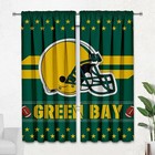 Green Bay Curtains Football Themed Blackout Curtains for Bedroom 72" W x 63" L
