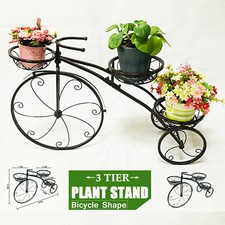 Bicycle Planter Iron Home Garden Decor Plant Stand Outdoor / Indoor Basket Yard