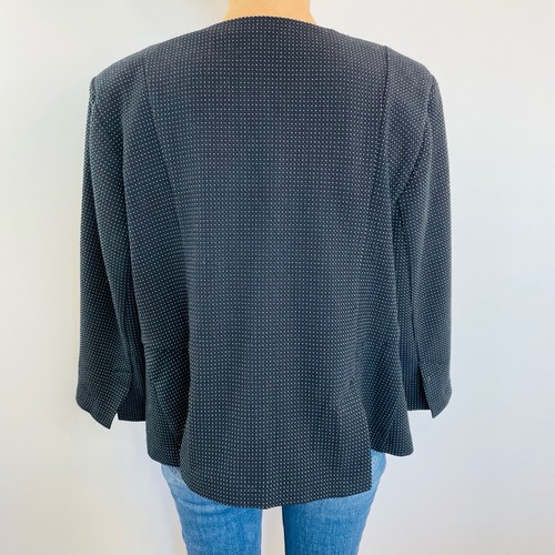 Taking Shape Sz 18 Black & White Blazer Jacket Designer Plus Size - Picture 5 of 12