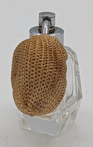 Dainty 2" Vintage Art Deco Perfume Bottle Atomizer Hand Cut & Polished Crystal - Picture 4 of 11