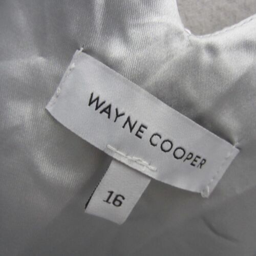 Wayne Cooper Dress Womens 16 Silver Sequins Shift Sleeveless Retro Disco Party - Picture 15 of 17