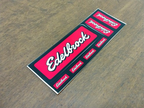 EDELBROCK Manifolds - Original Vintage Racing Decal/Sticker Sheet Hot Rod NOS - Picture 2 of 7