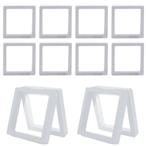 10pcs 3D Floating Frame Jewelry Display Box Specimen Holder Stand Collectibles - Picture 4 of 18