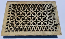 Antique Cast Iron 10 X 16 Rough Opening Heating Grate Register Vent Salvage