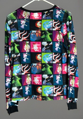 DISNEY Nightmare Before Christmas Long Sleeve Stretch Top w Tank Liner Womens XS - Picture 2 of 8