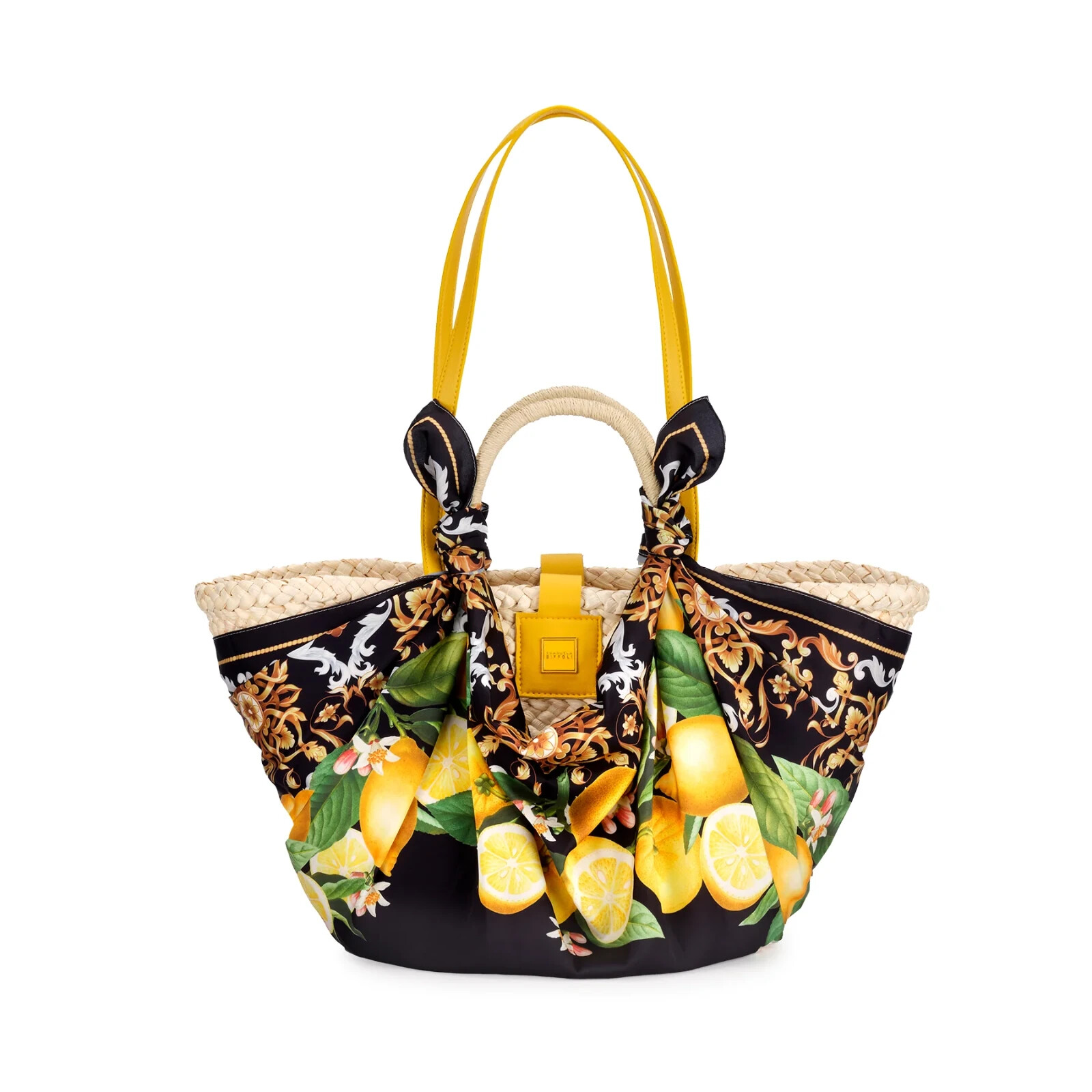 Emanuela Biffoli Borsa in paglia con foulard 