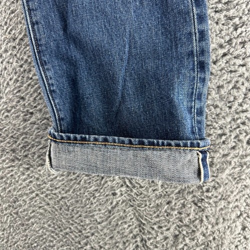 J Crew Jeans Mens 31x34 Blue Selvedge Dark Wash Straight Fit Denim Button Fly - Picture 2 of 12